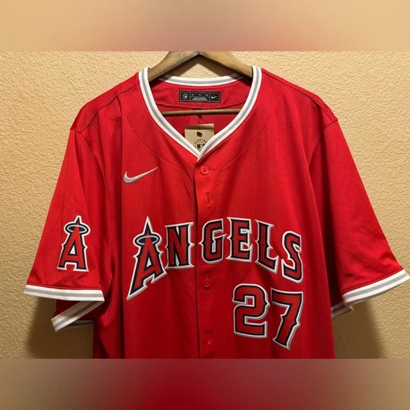 New Authentic Nike Los Angeles Angels Mike Trout Jersey - Picture 5 of 15